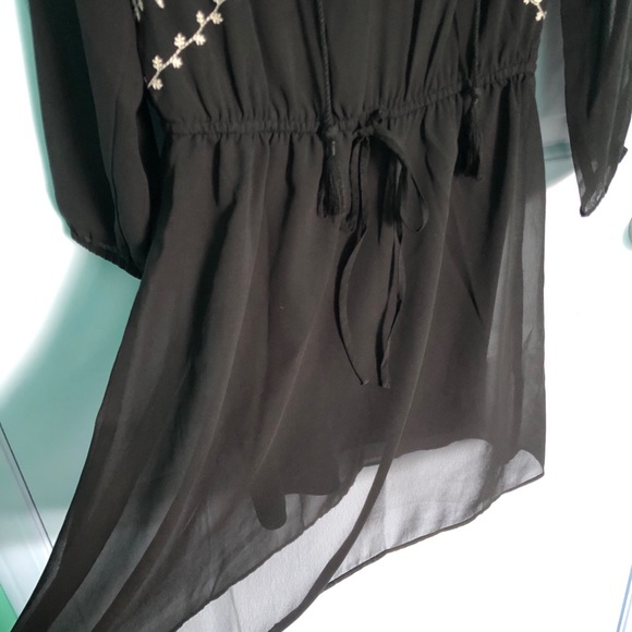 AEO Embroidered Black Dress - Picture 8 of 10